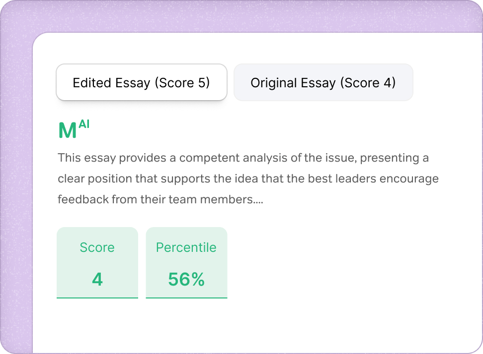 Examples of AI detailed essay grading